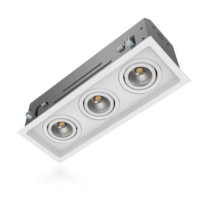 China supplier 3-Lamp led grille light recessed led downlight