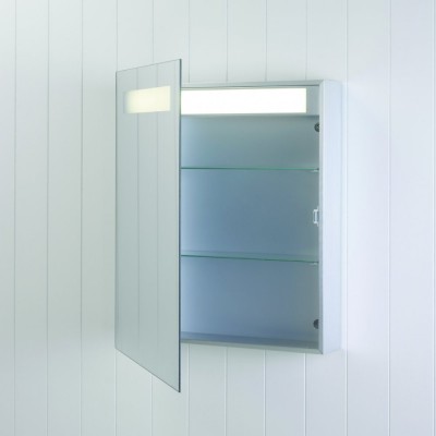 Brushed Aluminium Frame Bathroom LED Mirror Light Cabinet